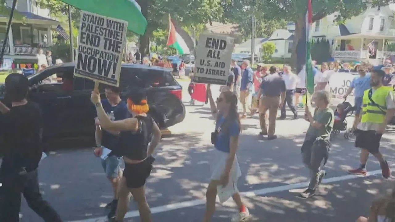 Pro-Palestine protest led to congressman finishing Fourth of July parade in police car