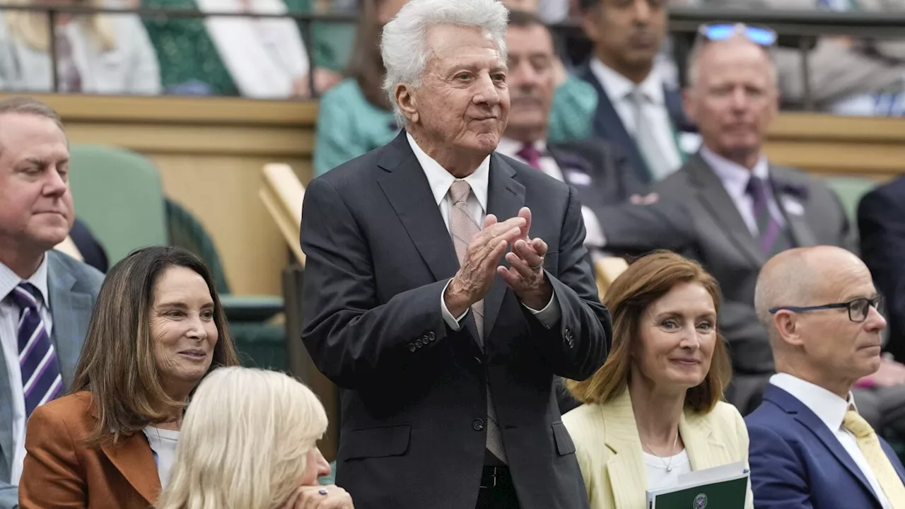 Actor Dustin Hoffman and Super Bowl winner Patrick Mahomes among celebrities at Wimbledon