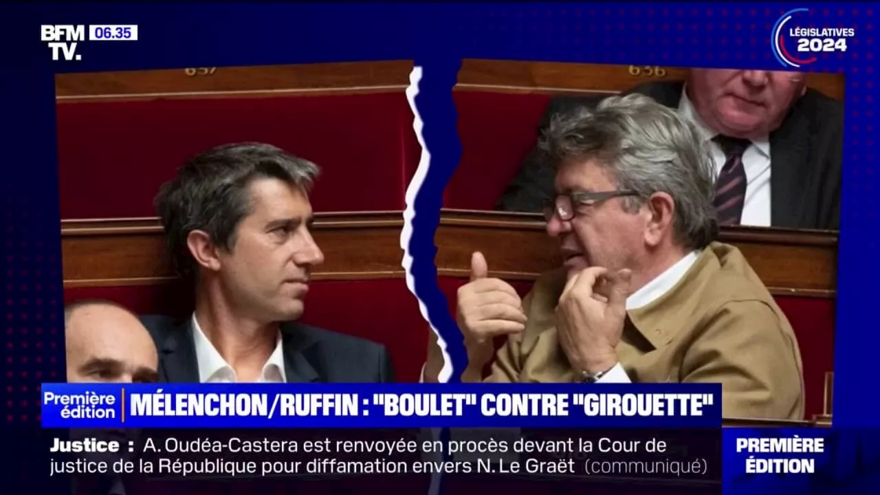 'Boulet' contre 'girouette': le récit d'une rupture entre Jean-Luc Mélenchon et François Ruffin