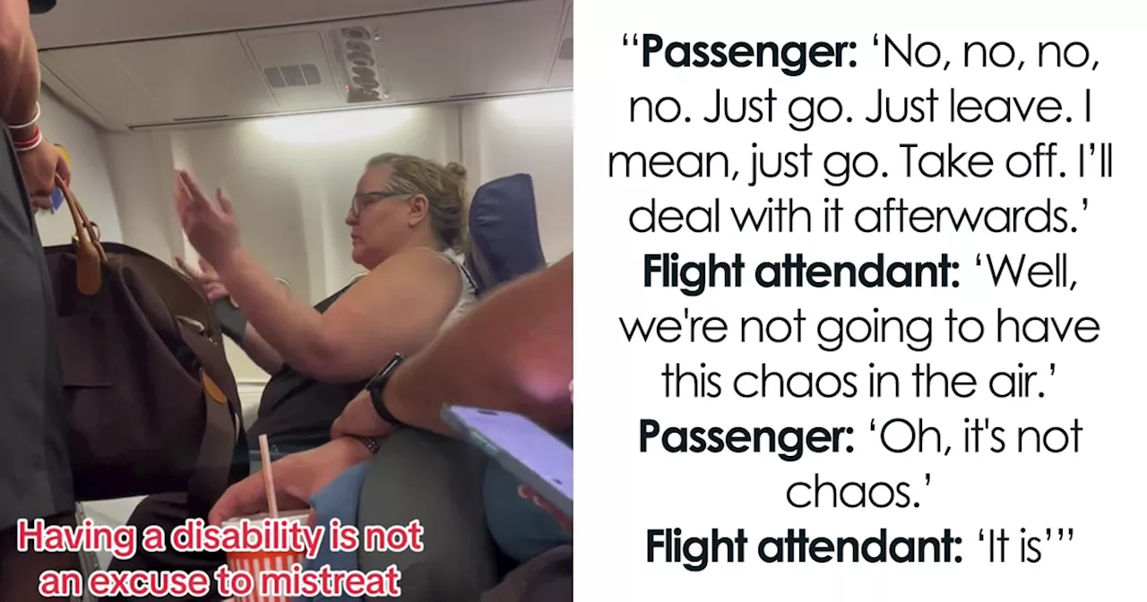 Disabled Woman Keeps Making Over-The-Top Demands For Flight Attendant, Sparks Discussion