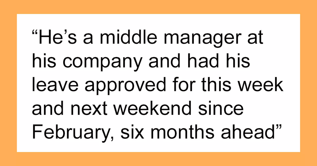 Man Asks For Time Off 6 Months Before He’s Due To Get Married, Manager Cancels It Last Minute