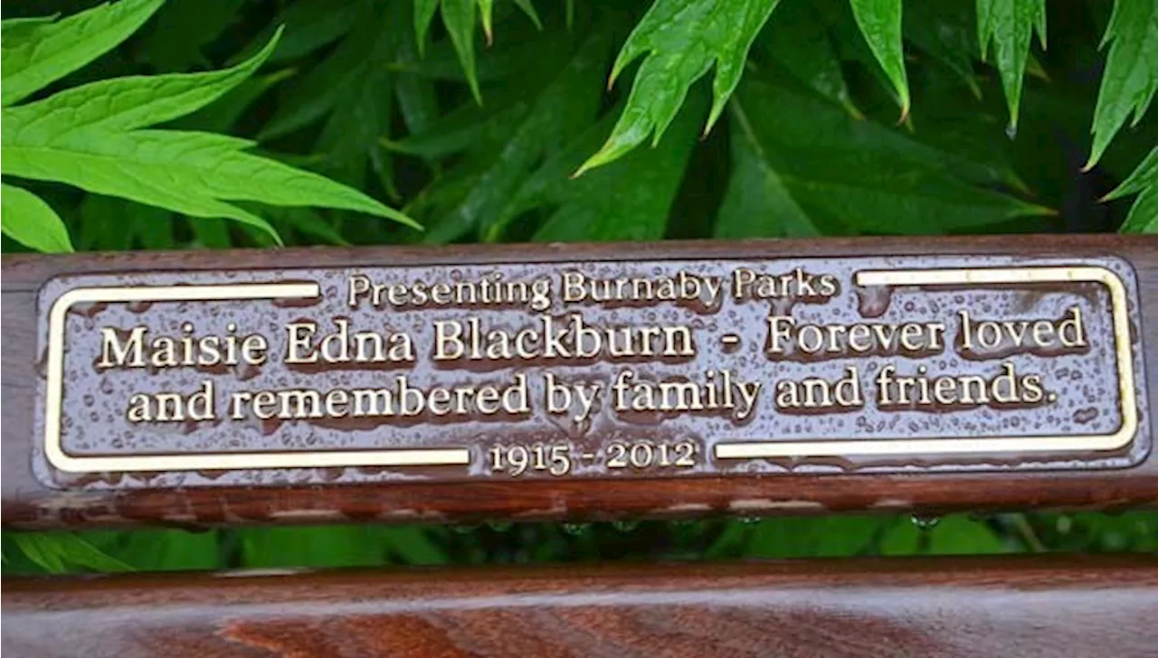 Burnaby halts memorial bench program: too costly