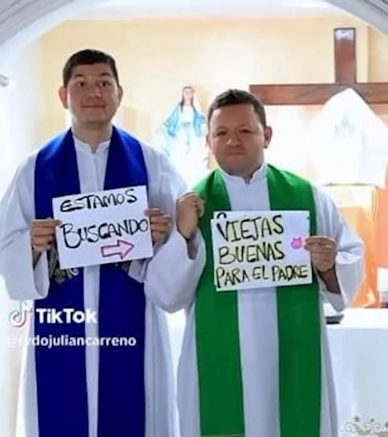 “Buscamos viejas buenas” el polémico Tiktok de sacerdotes santandereanos