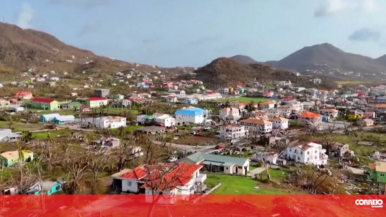 Imagens de drone mostram rasto de destruição após furacão Beryl passar pela ilha caribenha de Grenada