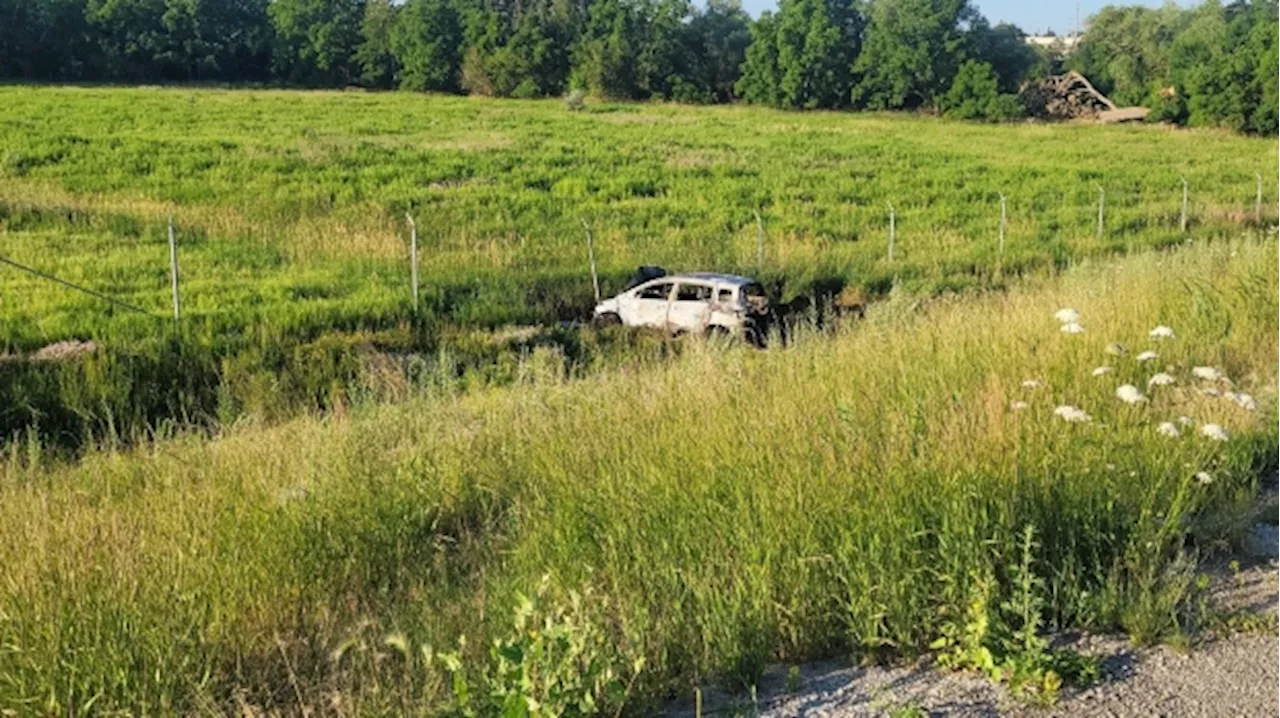 Underage driver crashes parents' car, leaves it in flames in a ditch: Ontario Provincial Police