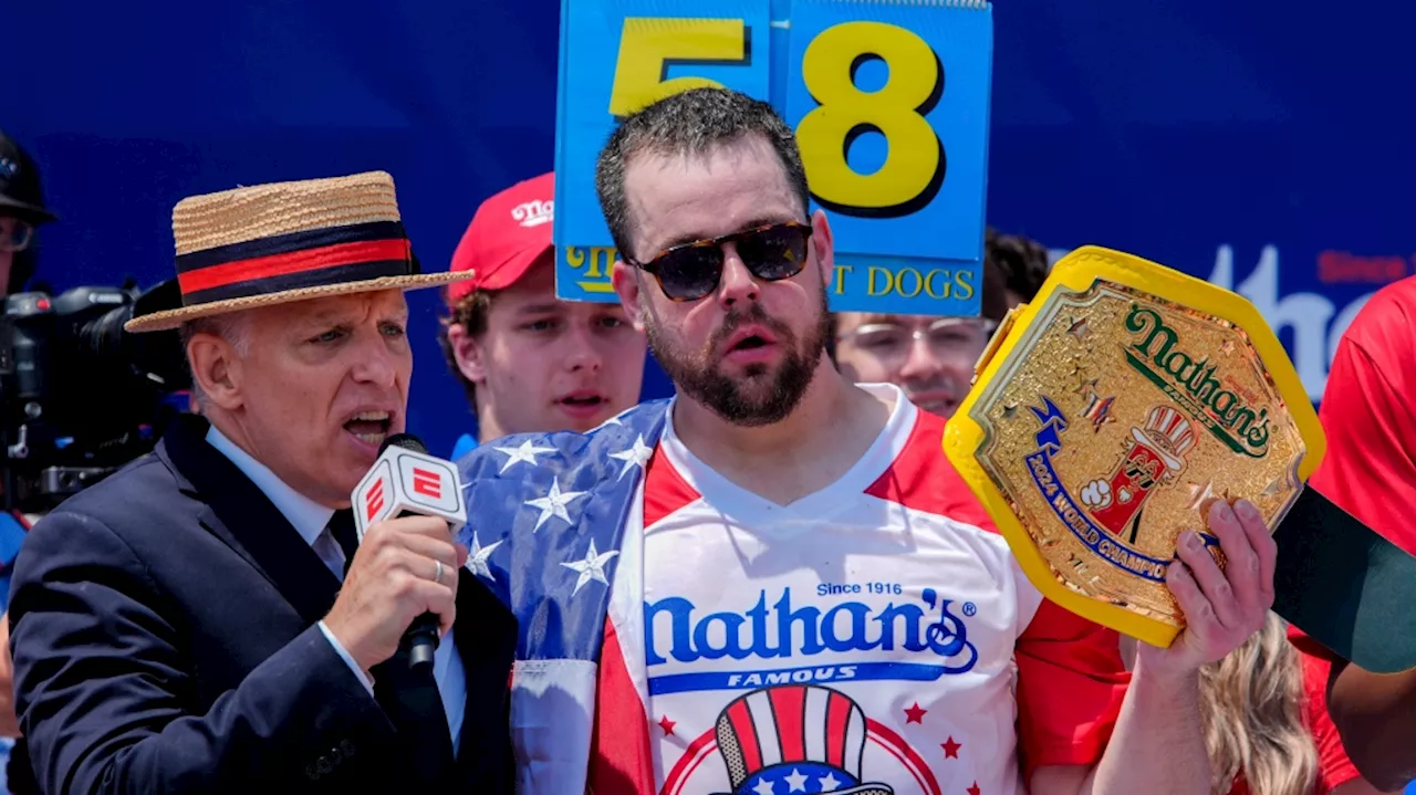 Bertoletti, Sudo win top dog honors at Nathan's Famous power-eating contest, absent longtime champ