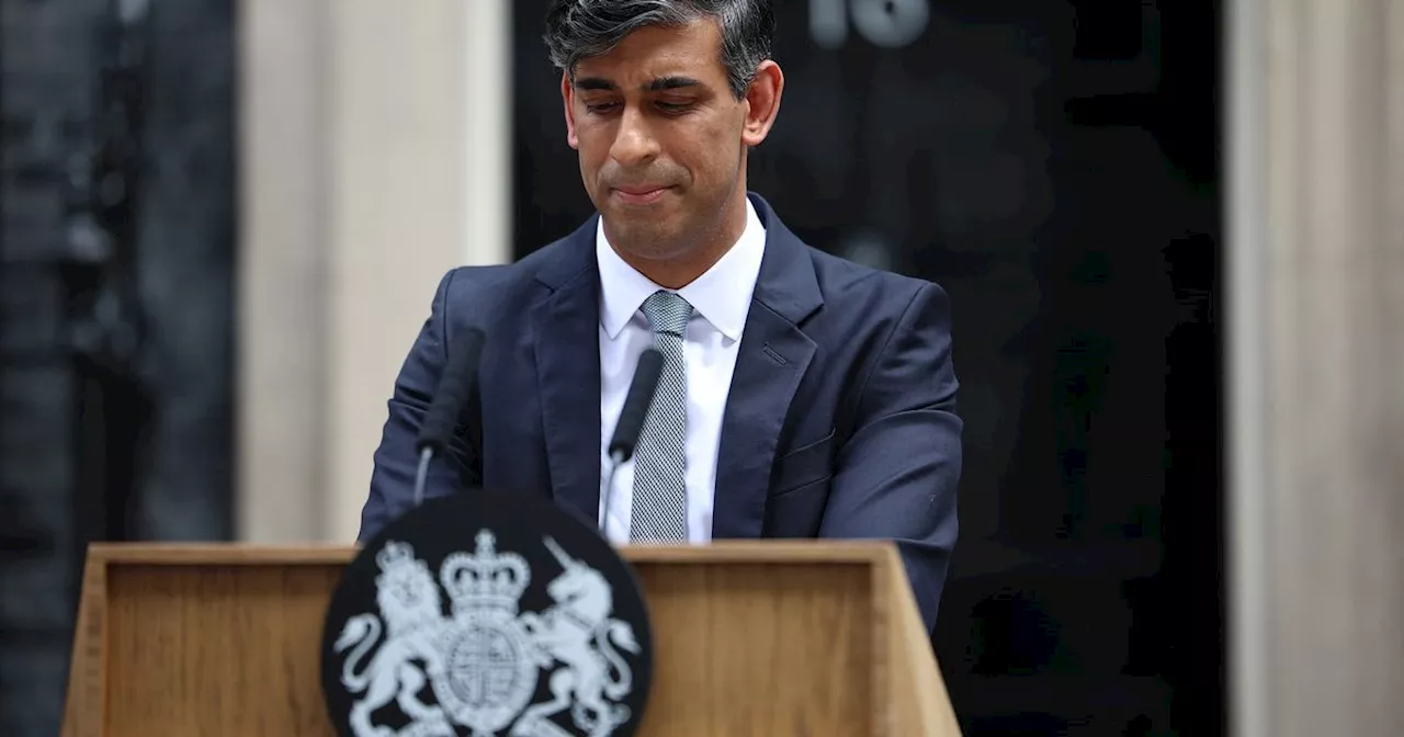 Rishi Sunak apologises for Tory catastrophe as he quits outside Downing Street