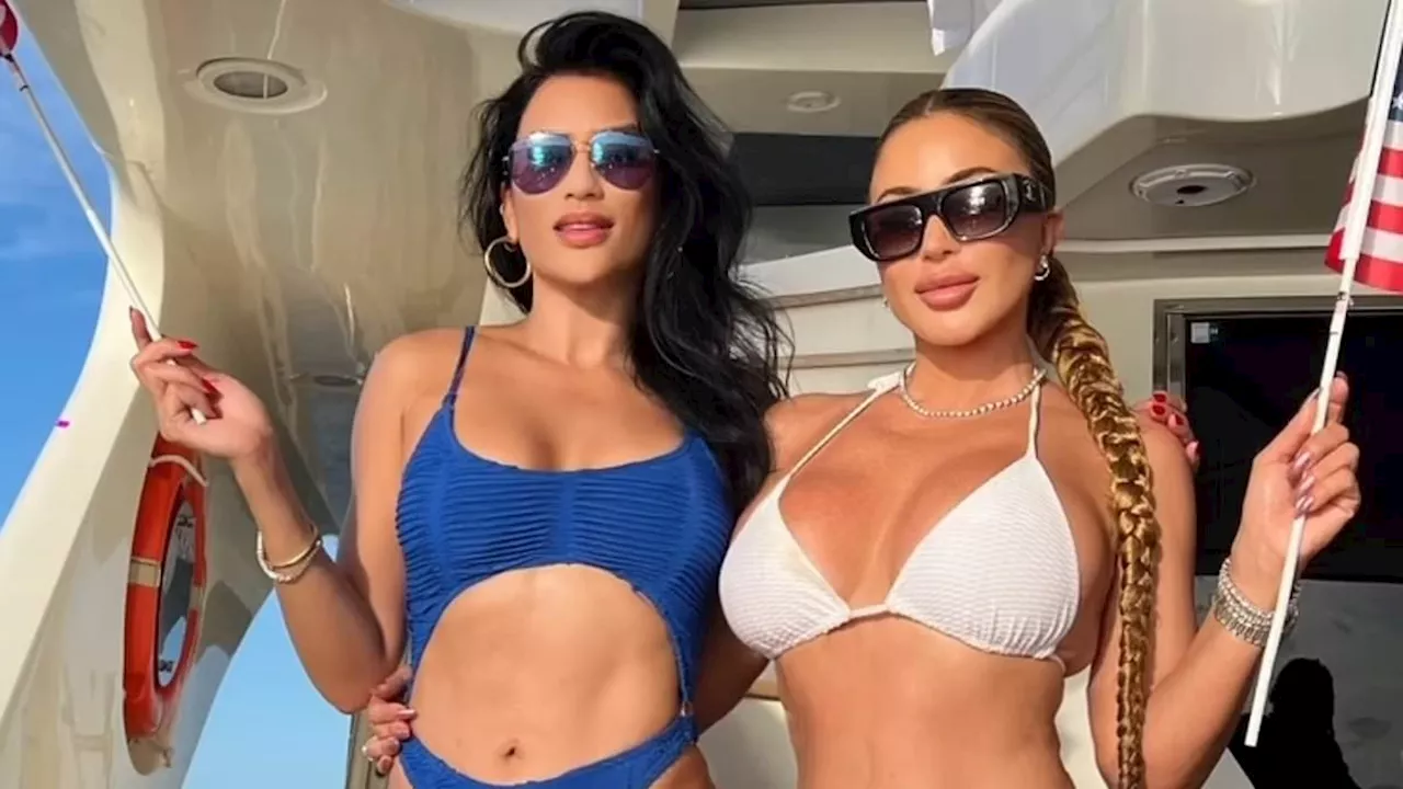 Larsa Pippen models string bikini while celebrating the Fourth of July