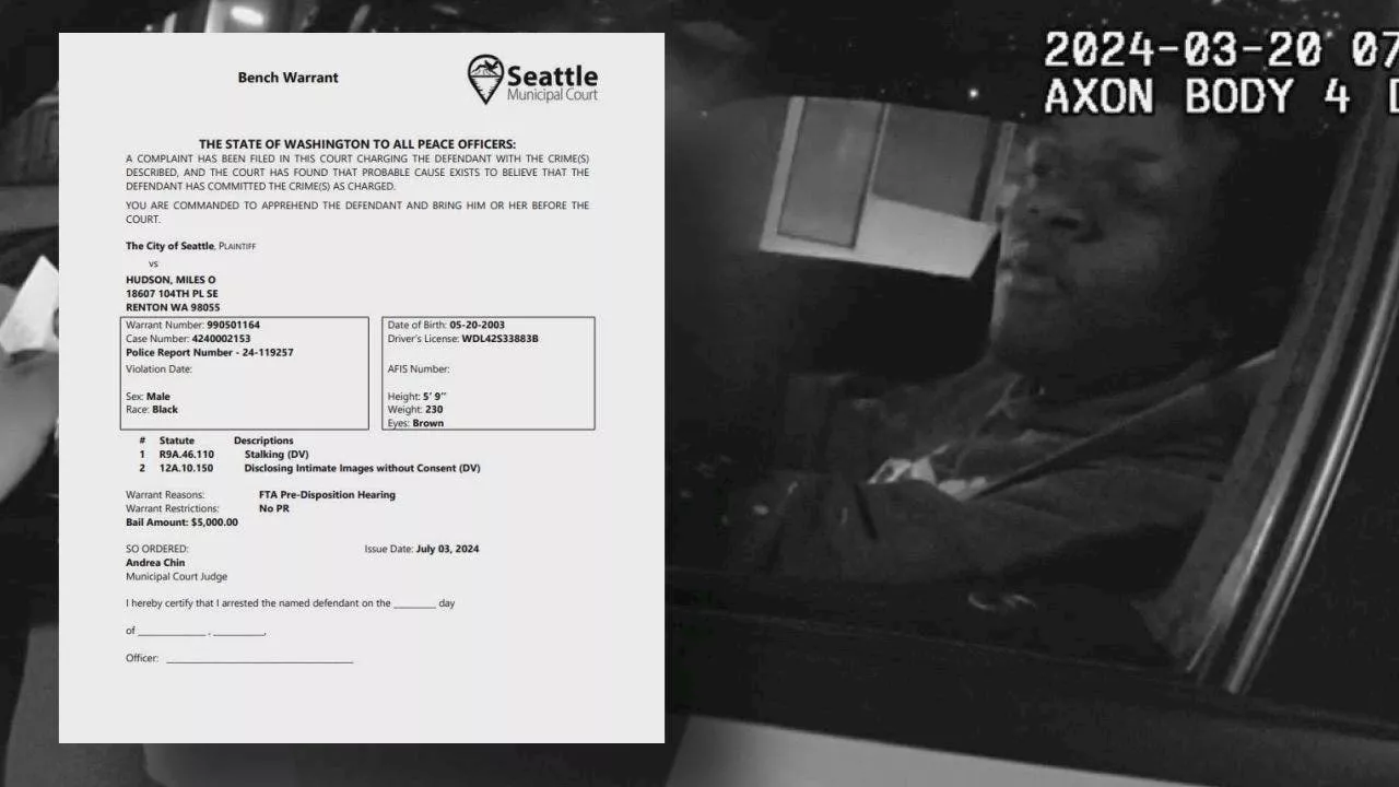 Arrest warrant issued for Seattle's notorious Belltown Hellcat driver