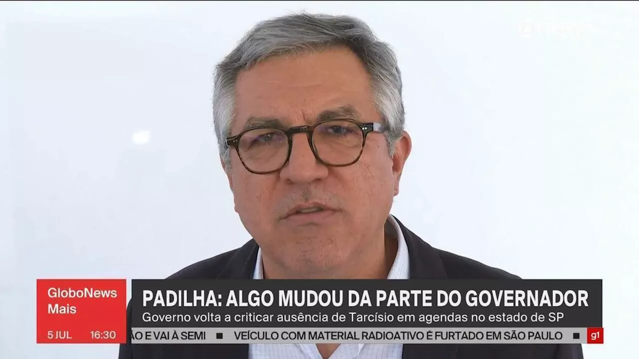 'Vamos continuar convidando', diz Padilha sobre ausência de Tarcísio em evento em SP