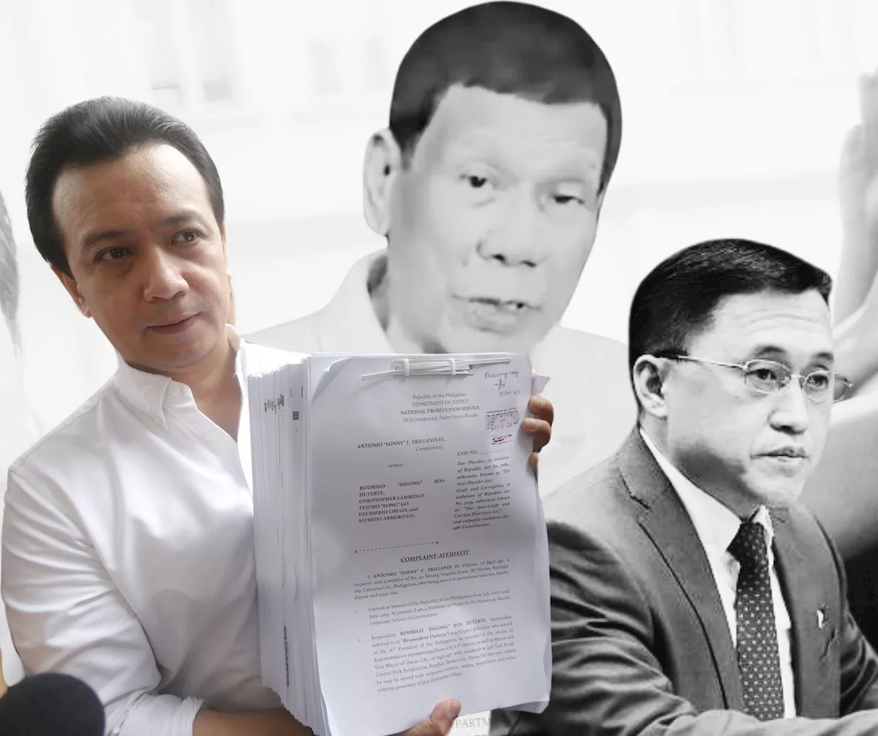 Trillanes files plunder complaint vs. Ex. Pres. Duterte, Sen. Bong Go