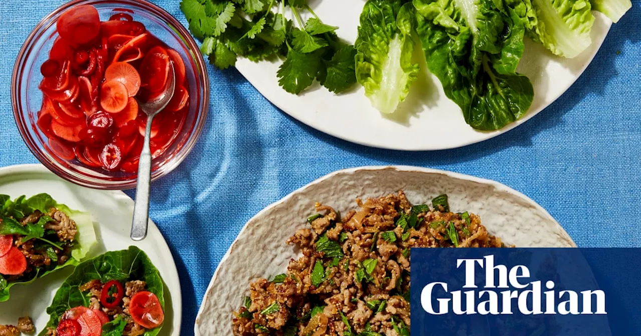 Georgina Hayden’s quick and easy pork larb with lime radishes