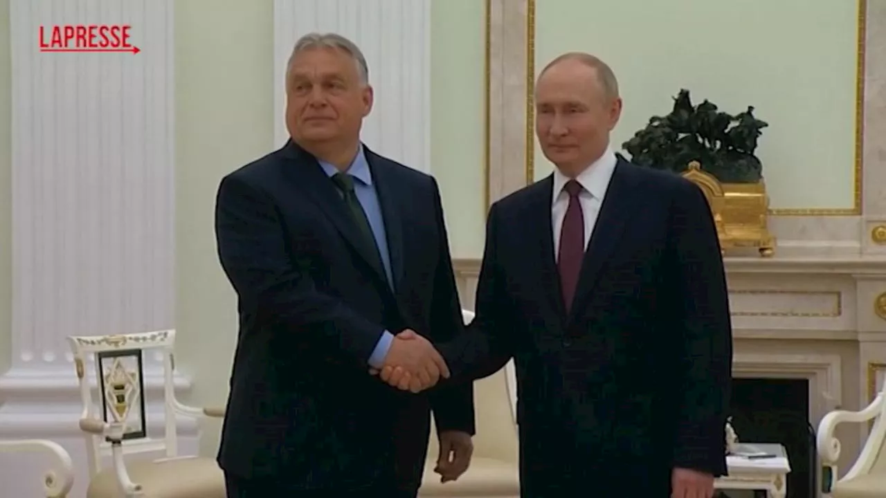 Russia, Putin accoglie Orbán a Mosca: 'Benvenuto anche come rappresentante Ue'