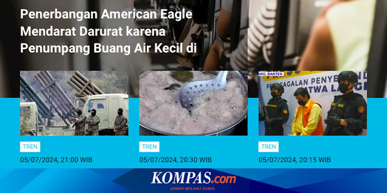 [POPULER TREN] Penumpang Buang Air di Kabin, Pesawat Mendarat Darurat | Kenapa Ada Hujan di Musim Kemarau?