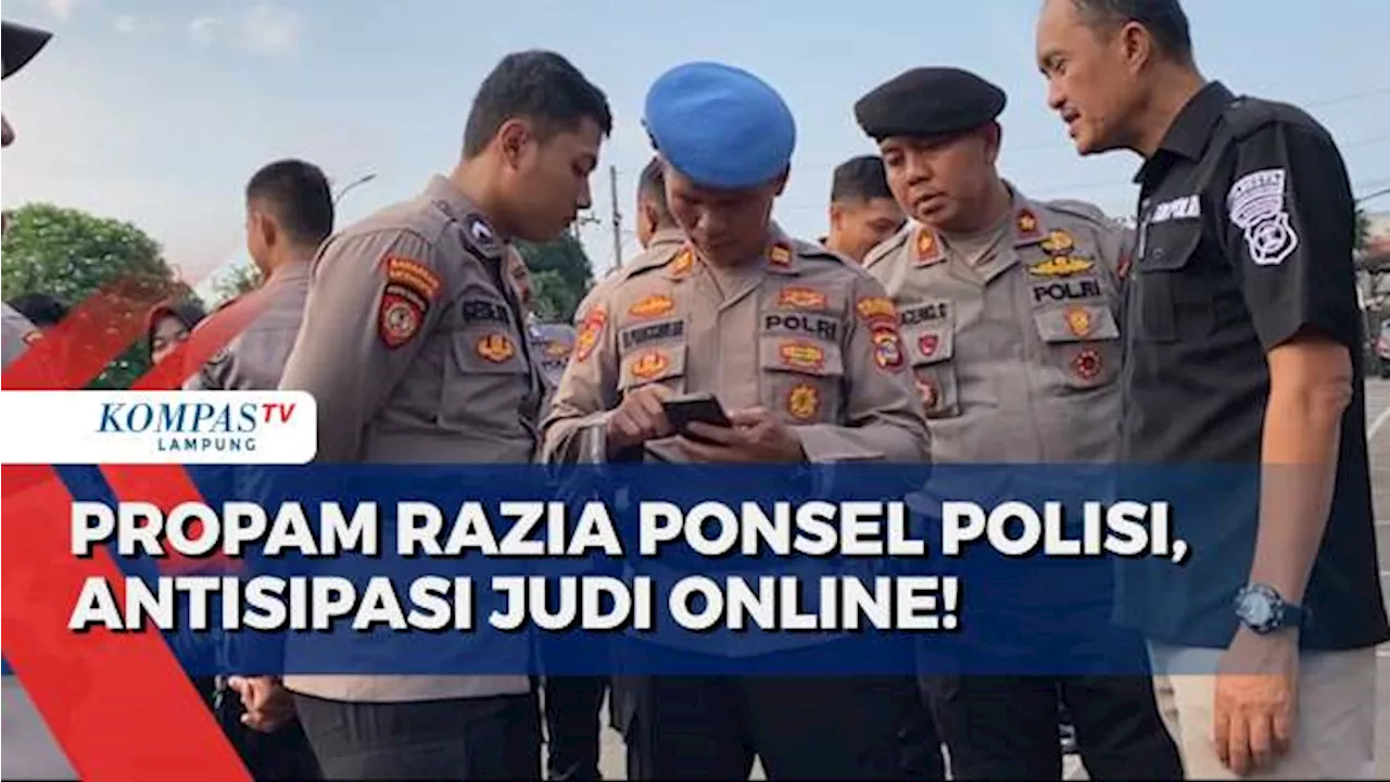 Antisipasi Judi Online,Puluhan Ponsel Polisi Dirazia Propam