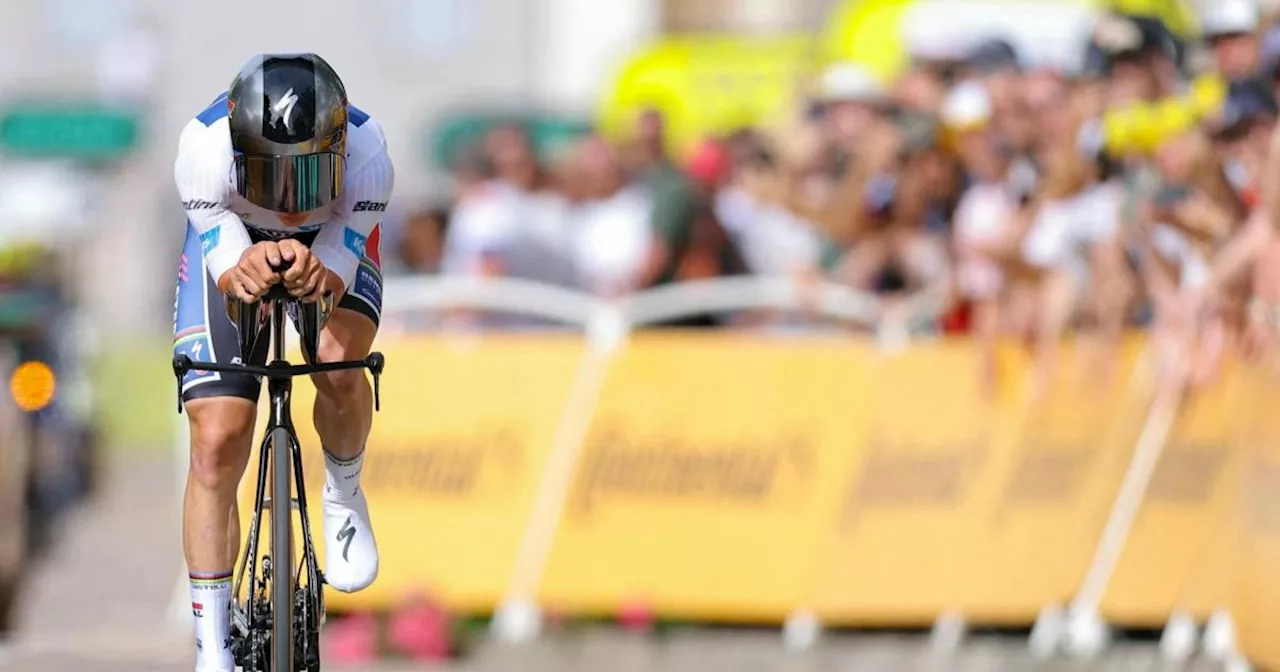 Evenepoel siegt im Tour-Zeitfahren, Pogacar weiter im Gelben Trikot