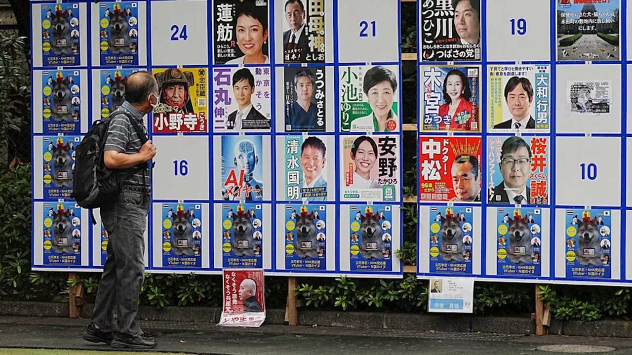 'We have to be wacky.' With suggestive poses and pets, election campaigning tests Tokyo's