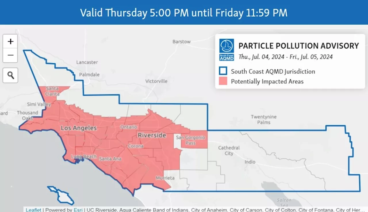 July 4th fireworks cause serious impact to air quality in Southern California