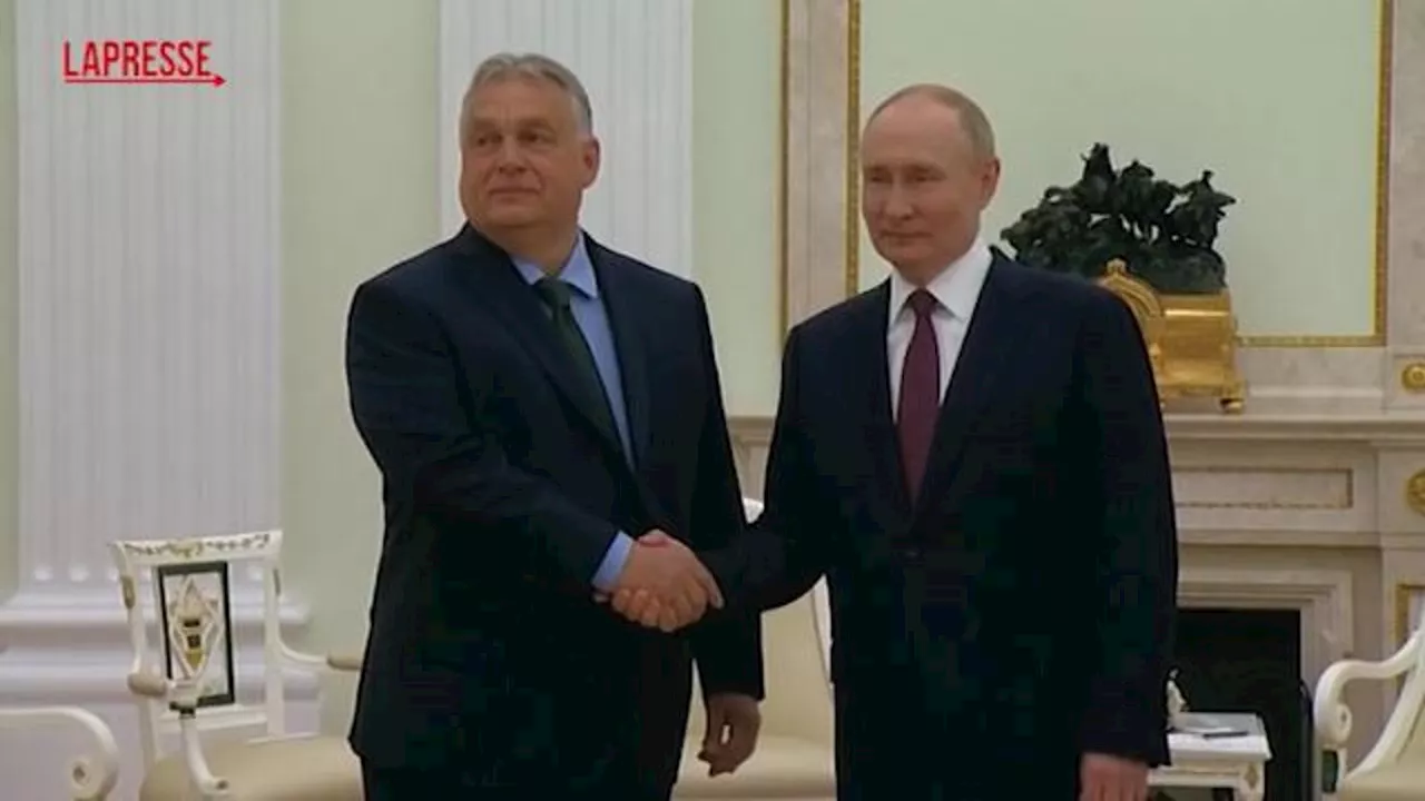 Orbán in Russia, Putin: 'Benvenuto anche come rappresentante Ue'