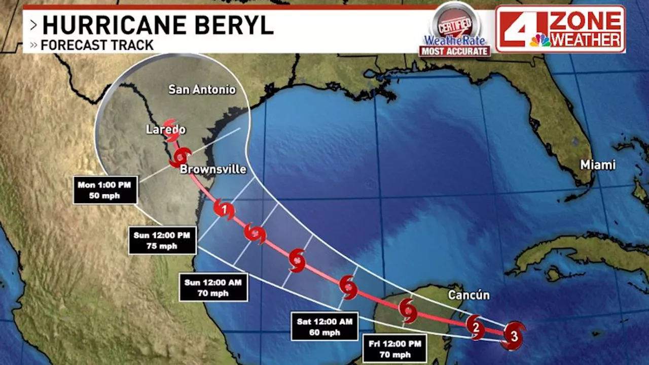 Hurricane Beryl pushes towards the Yucatan as South Texas awaits impact