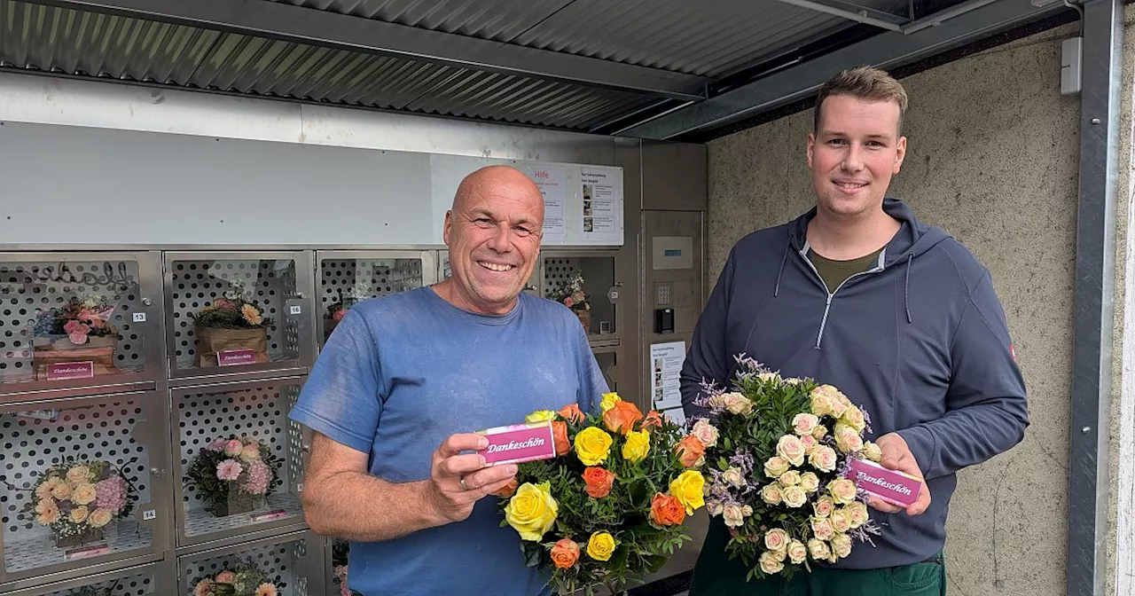 Premiere: Hier gibt es in Herford Blumen aus dem Automaten