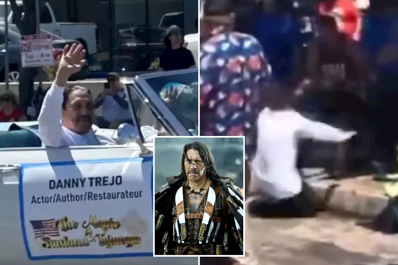 Actor Danny Trejo fights 'coward' who allegedly hurled water balloon at him during Fourth of July parade