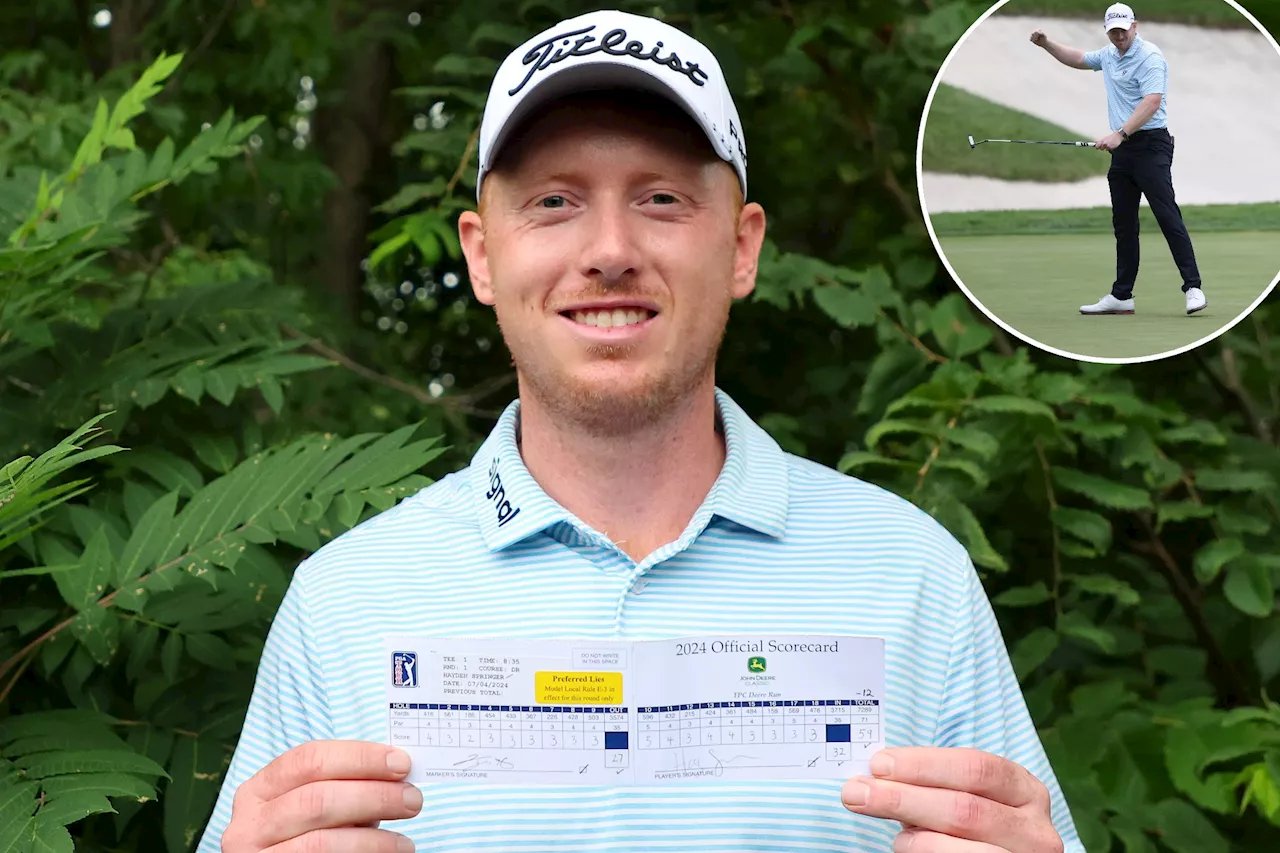 Hayden Springer posts historic opening round at John Deere Classic