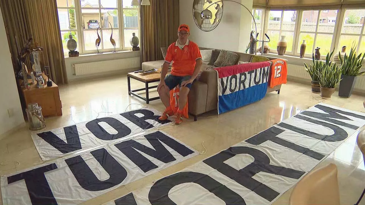 Arold is de man achter het bekendste Oranje-spandoek van Nederland