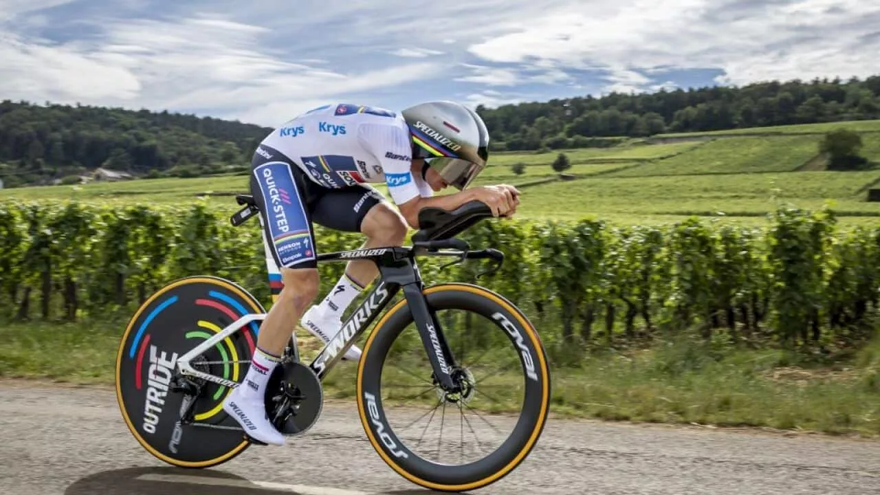 Evenepoel soars to impressive time trial victory