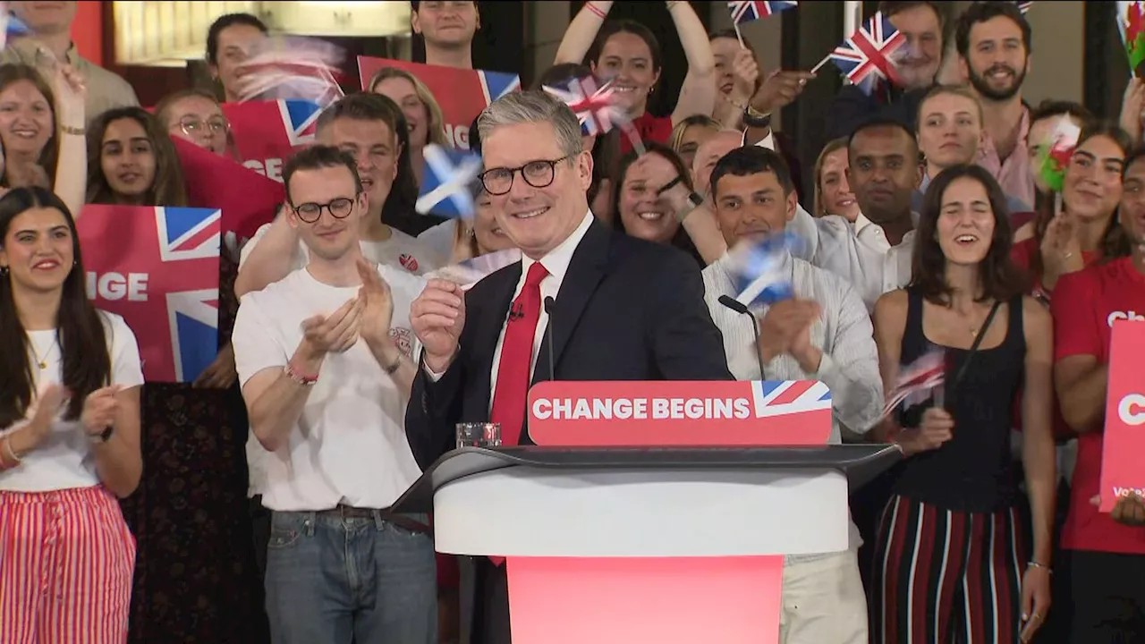 Election latest: 'We did it': Keir Starmer hails election victory after Rishi Sunak concedes