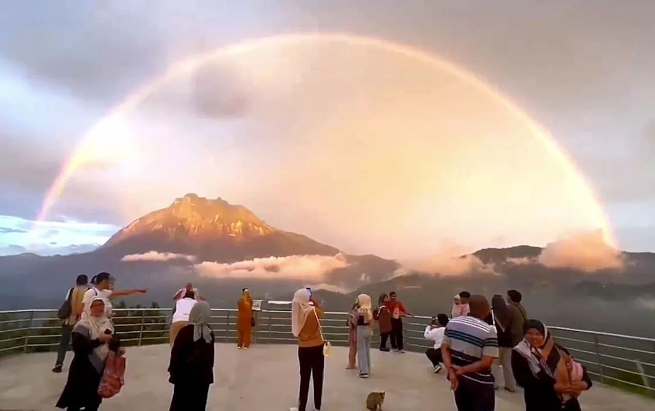 QuickCheck: Did a large rainbow 'arch’ over an entire mountain in Sabah?