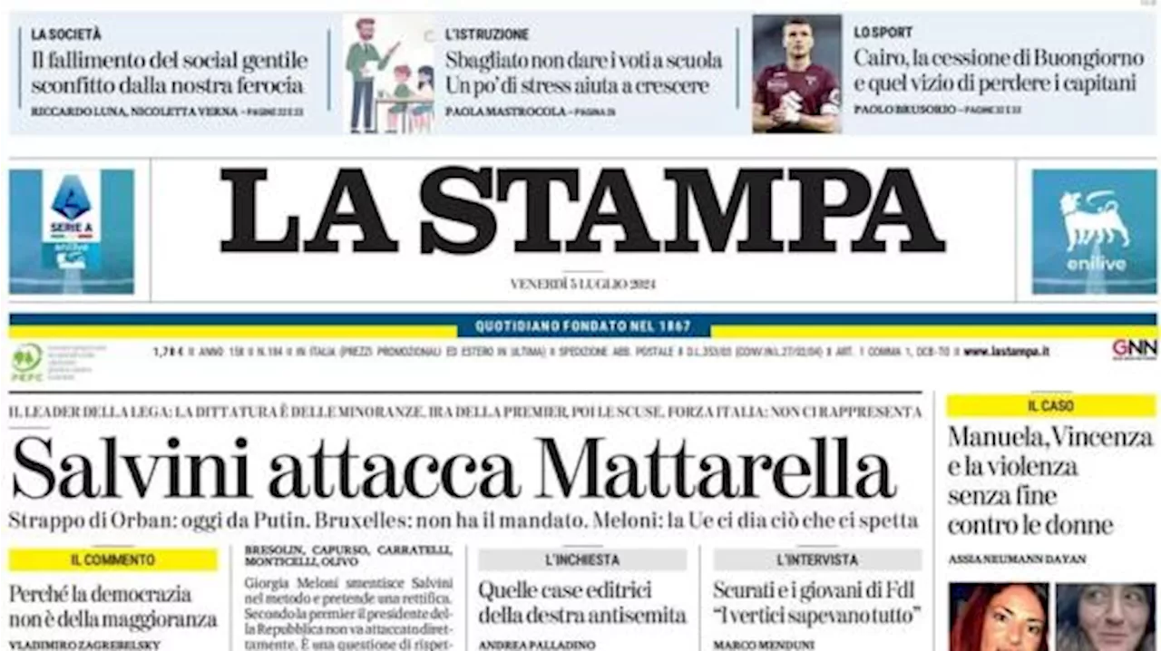 La Stampa: 'Cairo, la cessione di Buongiorno e quel vizio di perdere i capitani del Toro'