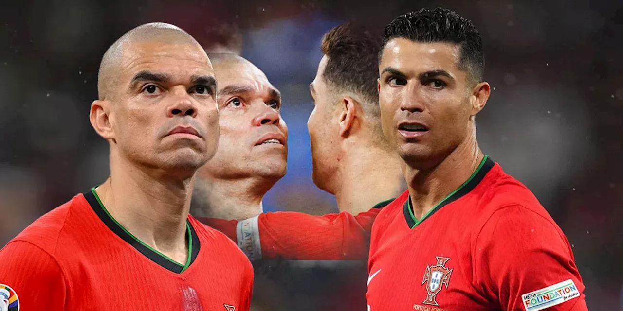 Pepe kan emoties niet bedwingen: Ronaldo pakt verdediger beet na EK-uitschakeling