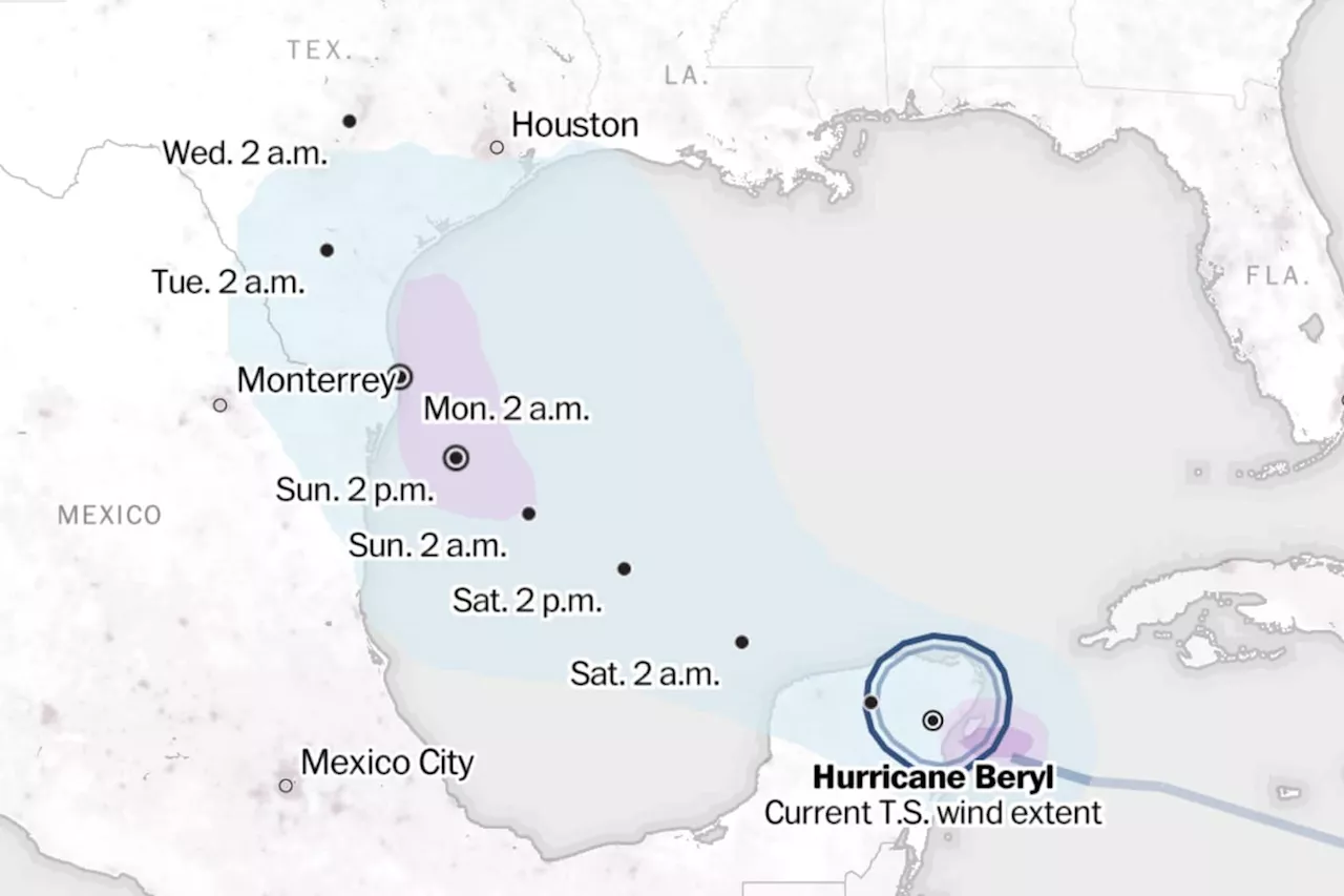 Hurricane Beryl tracker: Map and projected storm path