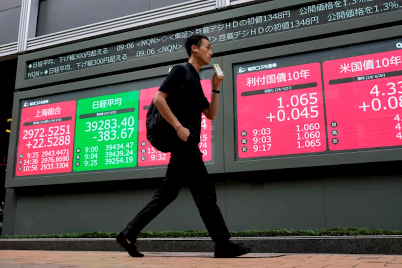 Stock market today: With US markets closed, Asian shares slip and European shares gain