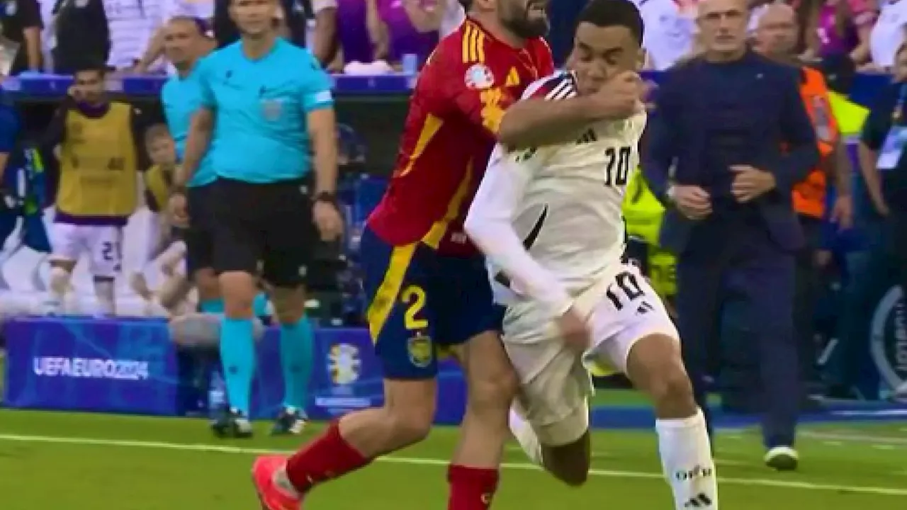 Dani Carvajal no hace prisioneros: la brutal falta con la que paró a Jamal Musiala