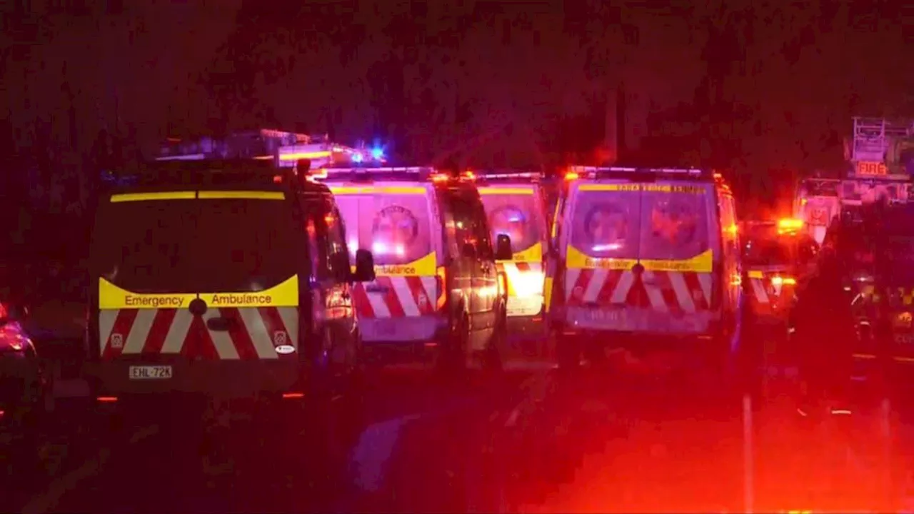 Three children dead, four more hospitalised and man in custody after Lalor Park house fire