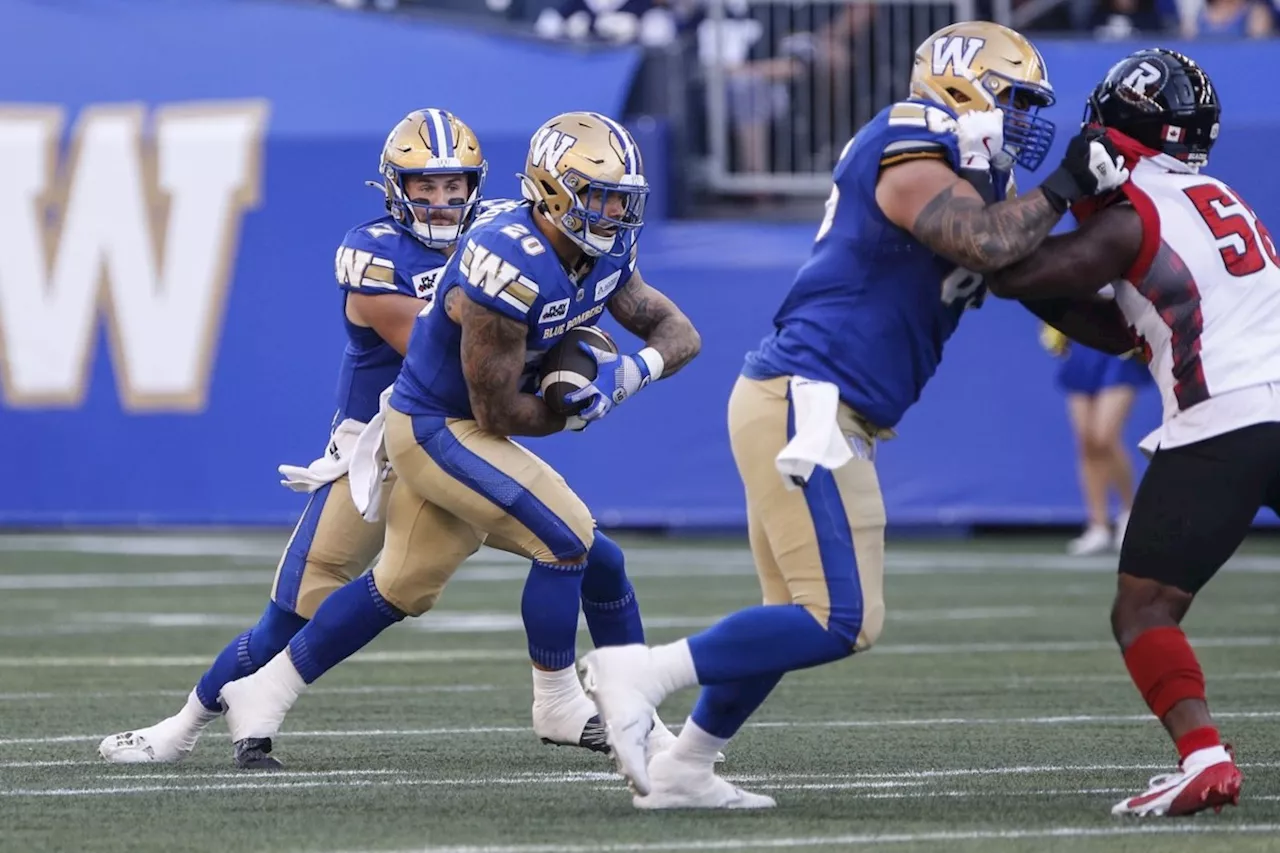 Winnipeg Blue Bombers top Ottawa Redblacks 25-16 for first win of CFL season