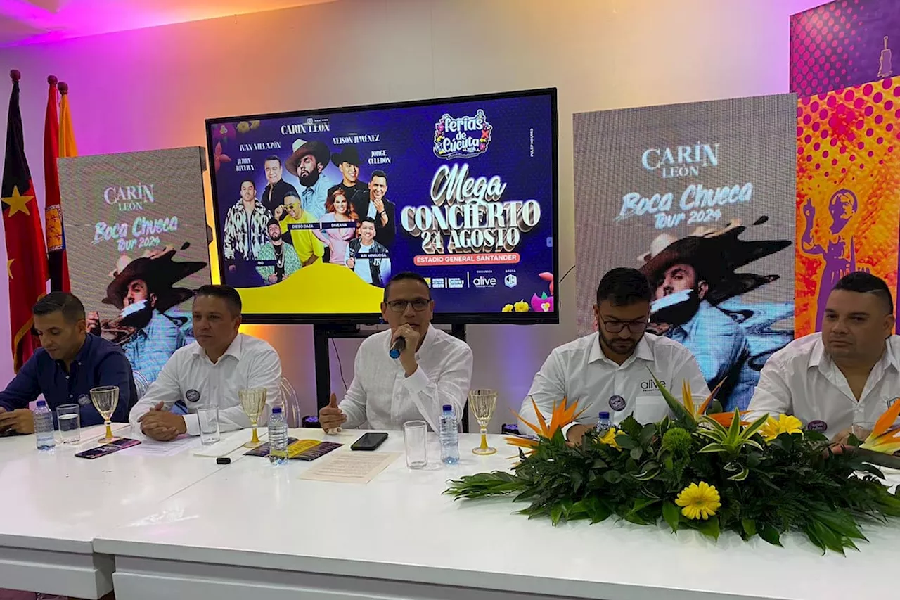 Carin León es el artista principal que estará en las Ferias de Cúcuta 2024