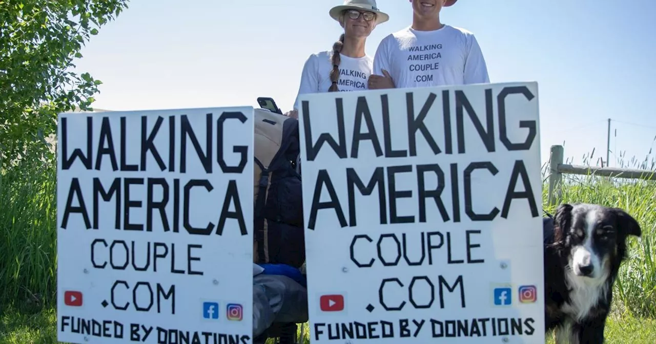 Walking America Couple hits Helena, spreading good will, willingness to understand