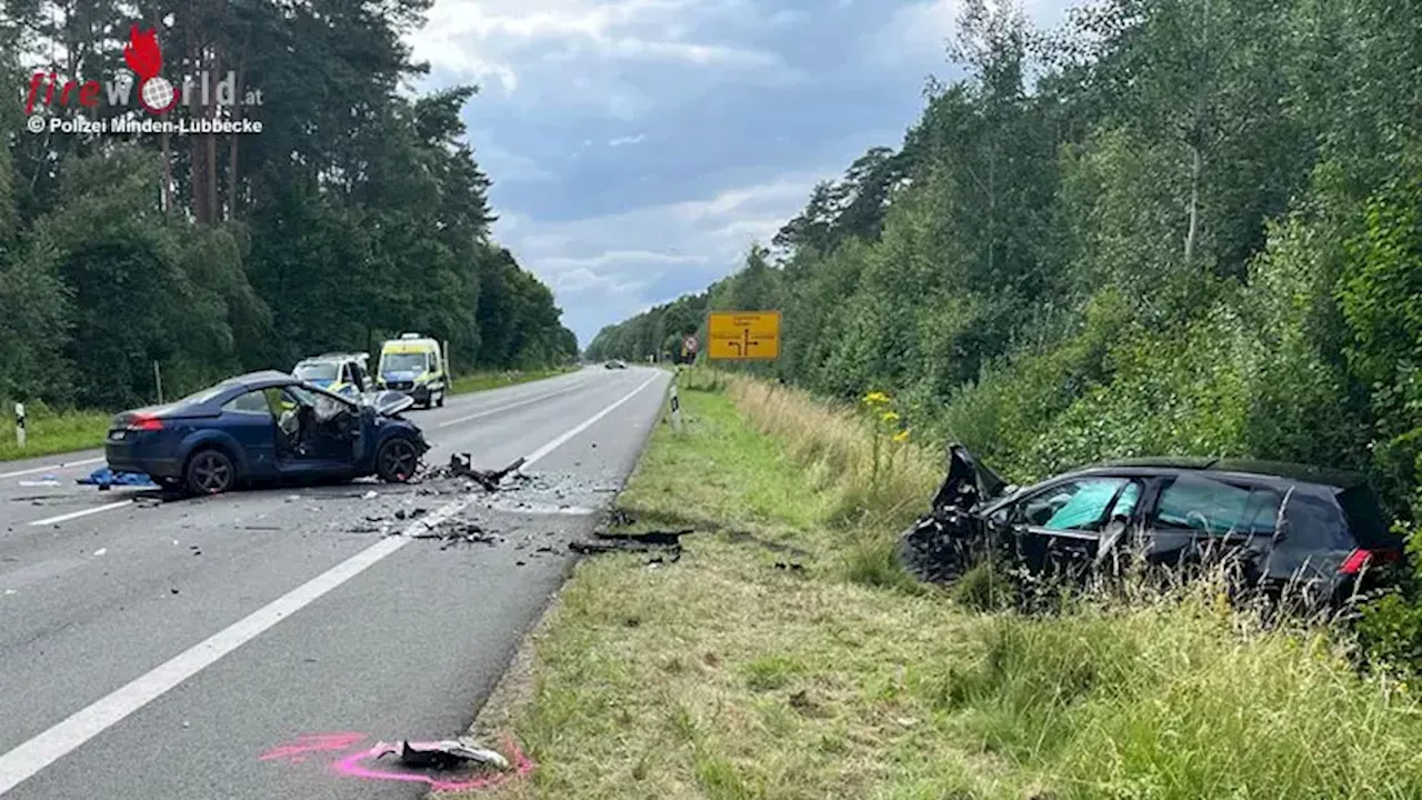 D: Zwei Tote bei Pkw-Frontalzusammenstoß auf L 770 bei Petershagen