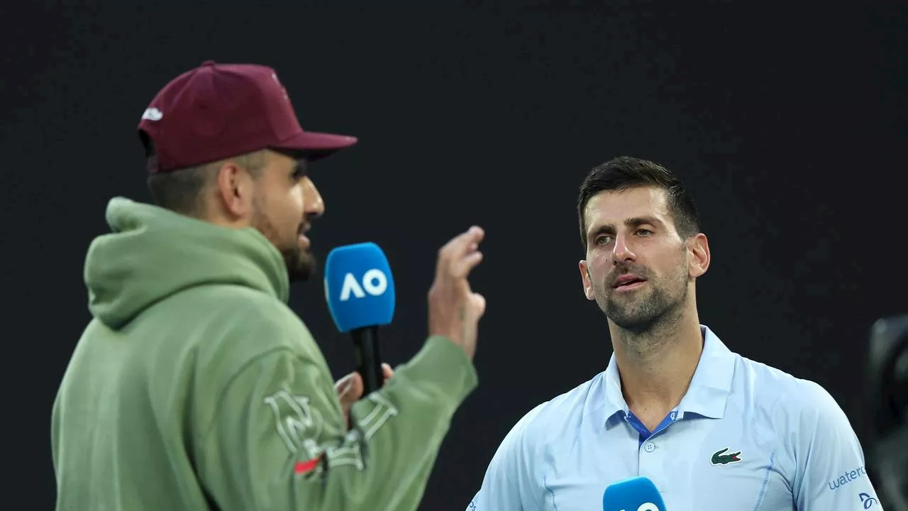 Kyrgios hits the court with Djokovic in Wimbledon bromance