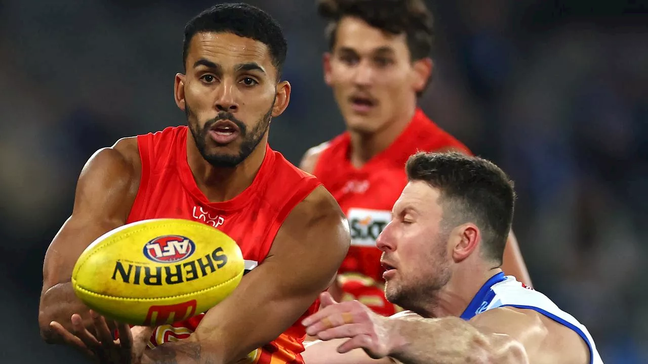 LIVE AFL: Young Roo LAUNCHES ‘Hail Mary’ bomb to give Roos early jump over Suns