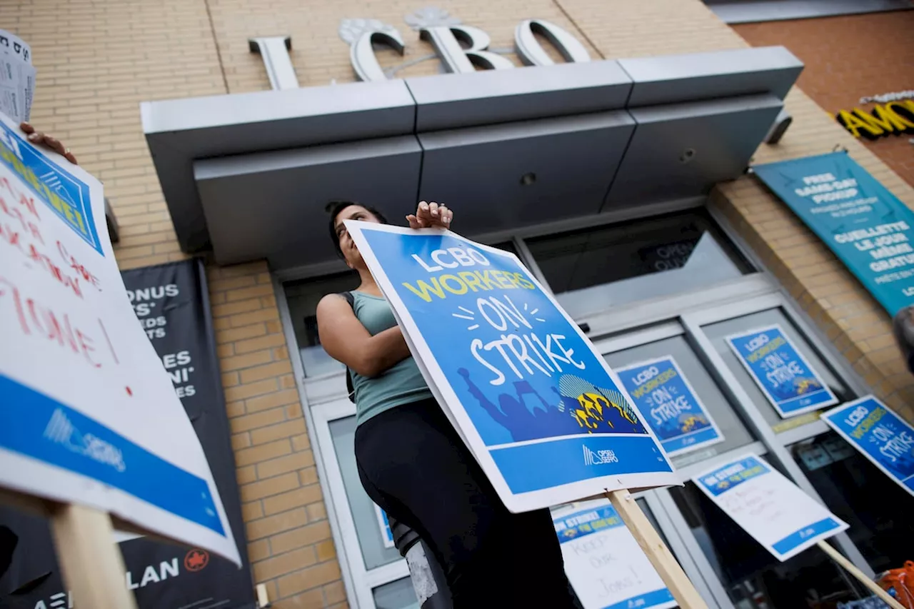 LCBO workers rally in downtown Toronto on Day 2 of historic strike