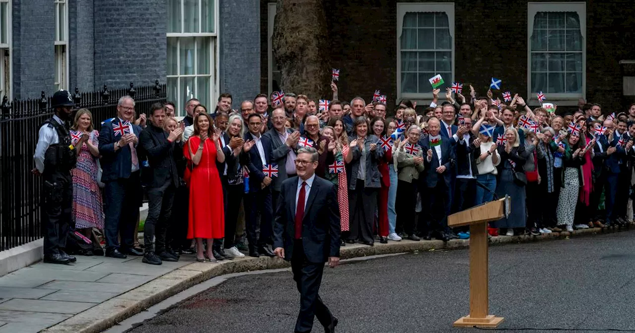 Ray of hope for Britain as clouds briefly part for Keir Starmer’s arrival at Downing Street