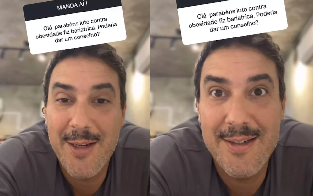 André Marques reflete sobre ganho de peso: 'A luta contra a obesidade é para sempre'