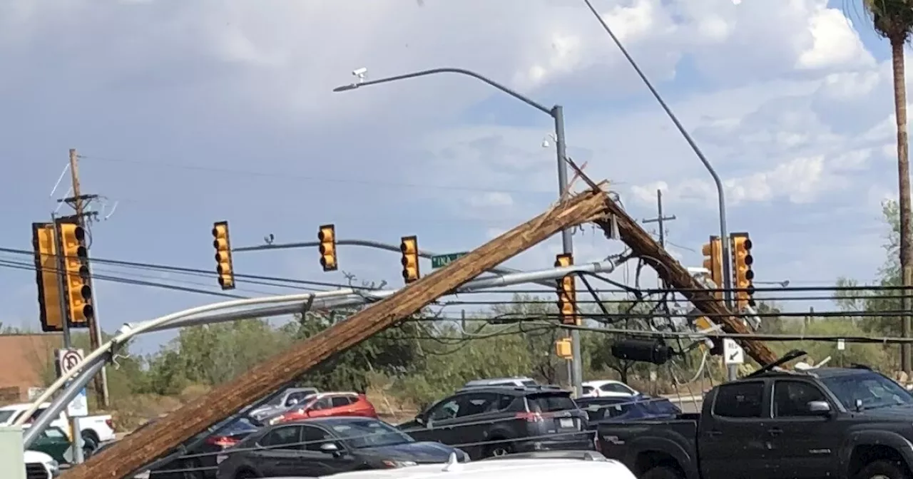 Downed powerlines close roads, cause outages