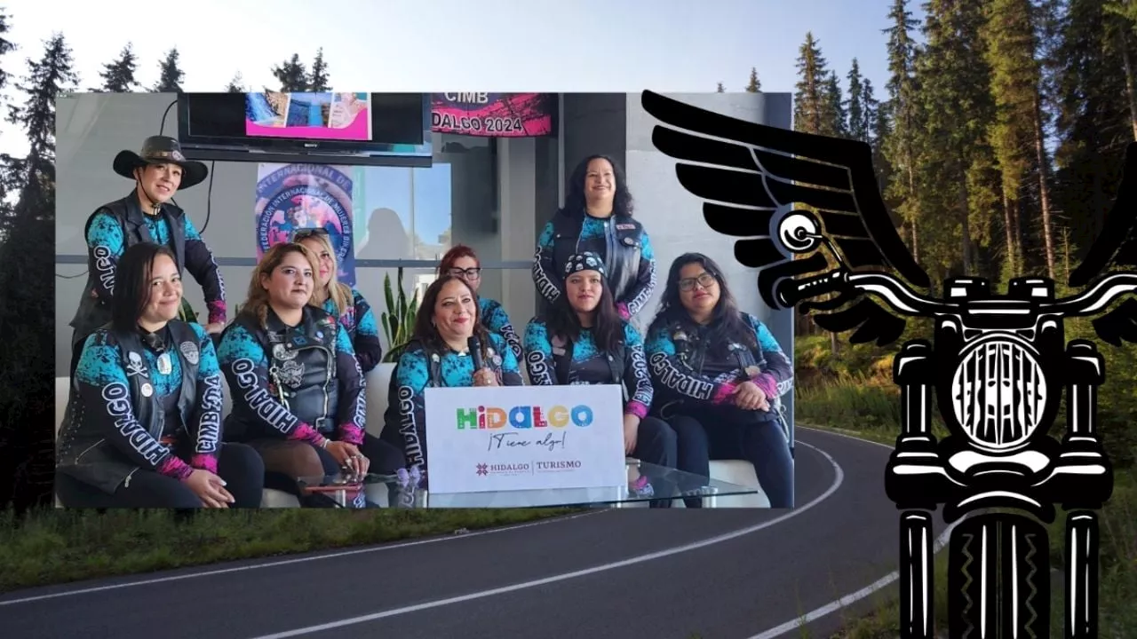 Pueblos Mágicos Hidalgo recibe rally de mujeres bikers