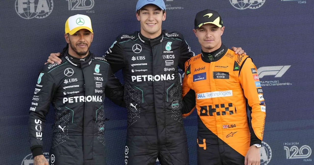 Silverstone, tripudio britannico: Russell-pole, poi Hamilton e Norris. Disastro Ferrari