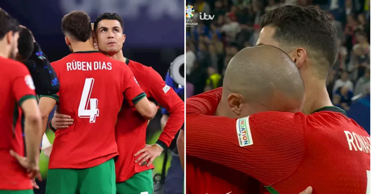 Cristiano Ronaldo consoles sobbing Portugal star after Euro 2024 exit